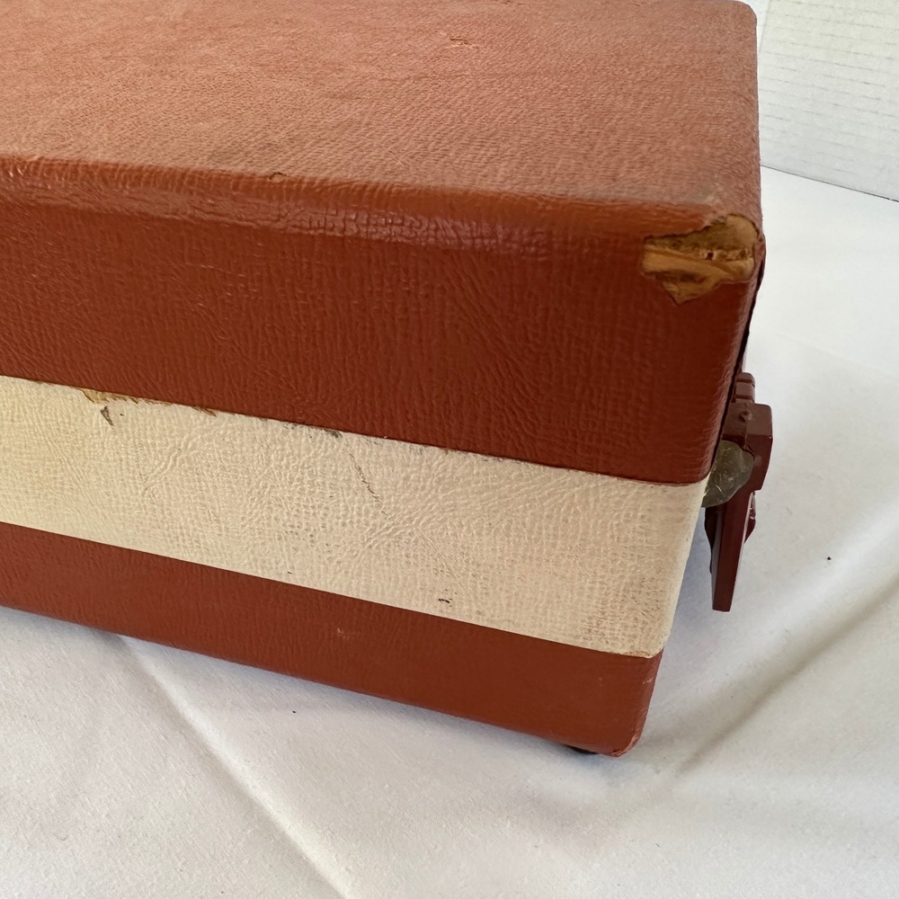 Singer Sewhandy Model 20 Sewing Machine Child Tan Good Vintage Hand Crank Case - Picture 16 of 16